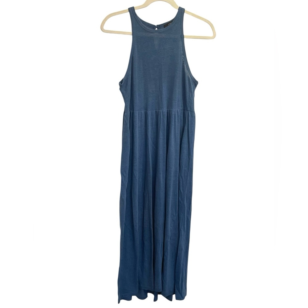 J crew blue linen maxi dress xs